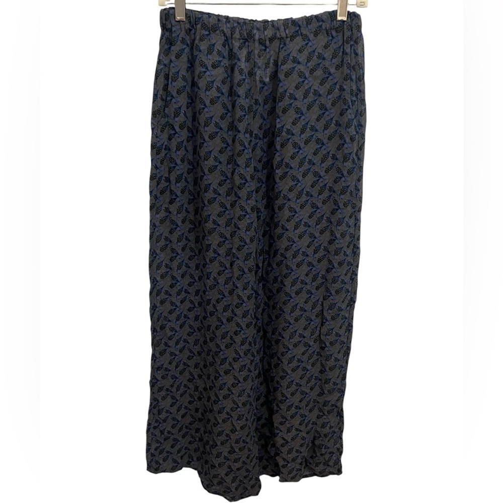 Flax Vintage Wide Leg Boho Pants - Small